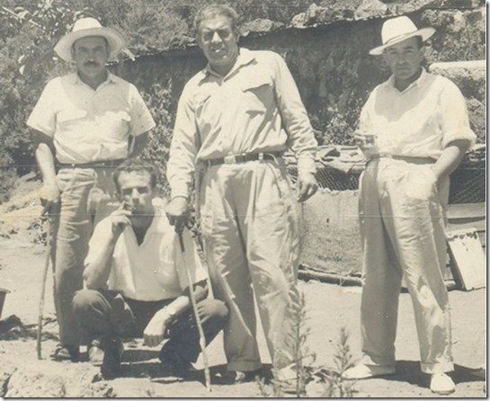 195X. Cuatro amigos en el campo